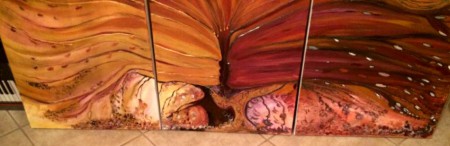 parts iii "illusion trees", aclylics on camvas 50x50 art by mako